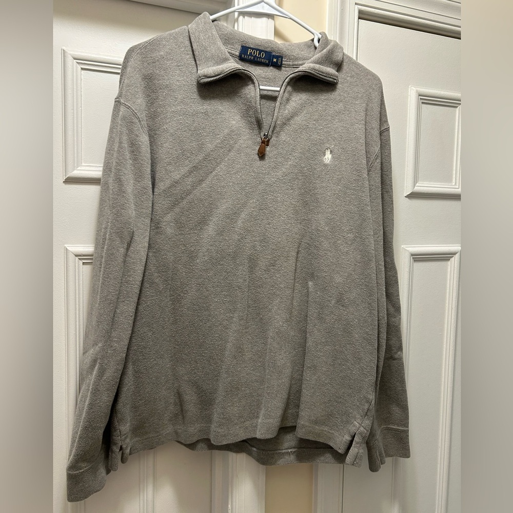 Ralph Lauren Heather Gray Half-Zip Sweater